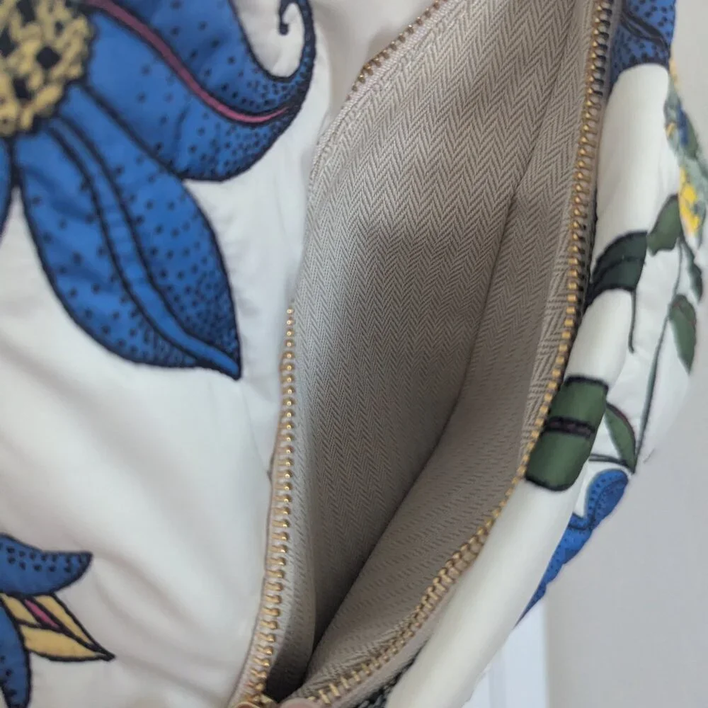 Tory Burch Zoe Quilted Tie Bag in Ivory Floral - Picture 7 of 15